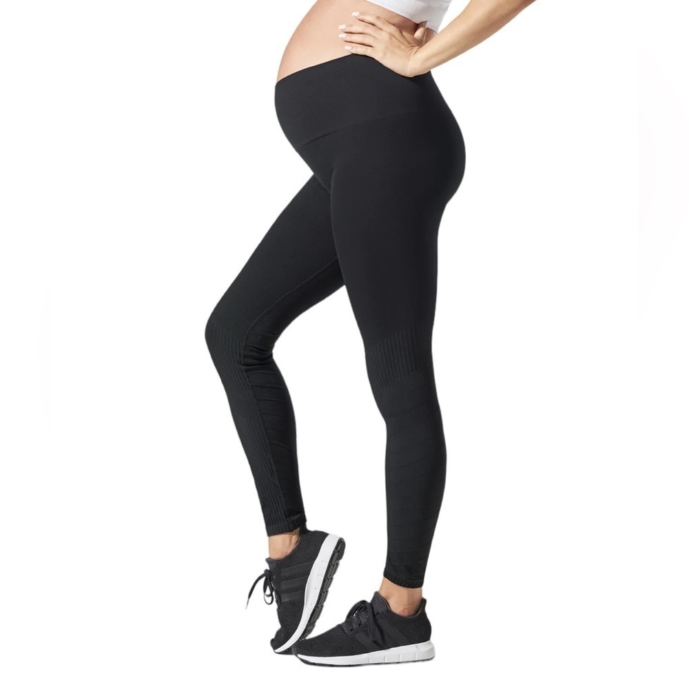 Blanqi Sport Support Black‎ Hipster Contour Maternity High Rise Waist Legging
